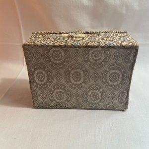 Vintage mini fabric jewelry box